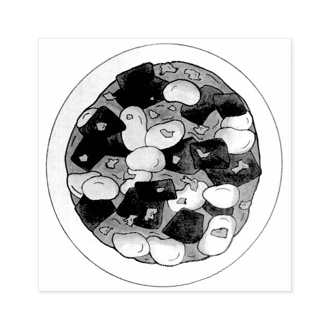 Carimbo De Borracha Comida jamaicana de guisado e feijão largo (Impressão)