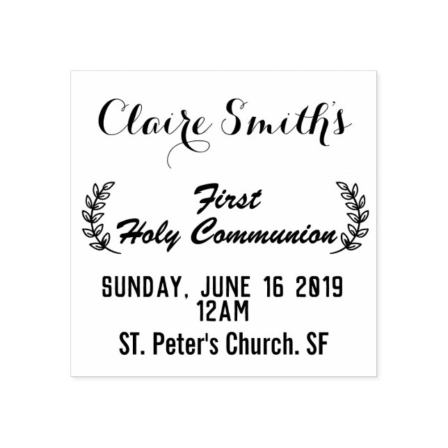 Carimbo De Borracha communion stamp (Impressão)