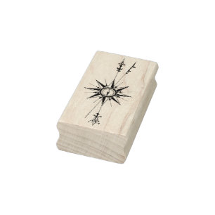 Carimbo De Borracha Compasso norte com selo de borracha da arte do