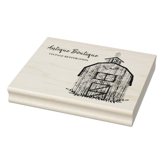 Carimbo De Borracha Compro Antiquado Floral Barn (Carimbo)