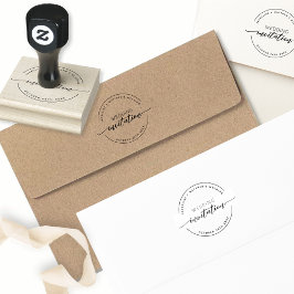 Carimbo De Borracha Convite De Casamento Personalizado, Escrita Modern