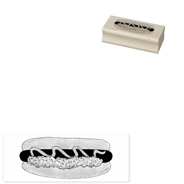 Carimbo De Borracha Cookout de Comida Portland ME do Hotdog do Snapper (Carimbado)