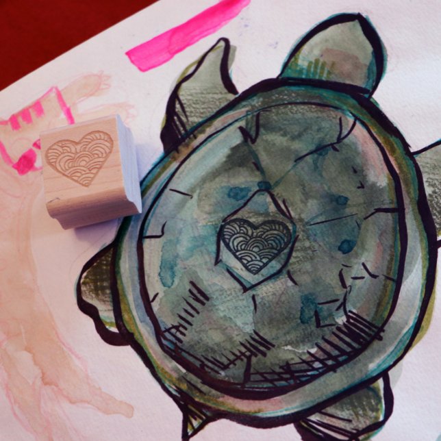 Carimbo De Borracha Coração Bonito (Criador carregado)