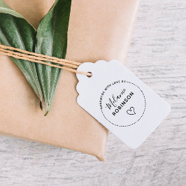 Carimbo De Borracha Coração Bonito | Fabricado À Mão Com Amor Por Nome