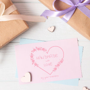 Carimbo De Borracha Coração Botânico Flasto Floral Feita à Mão com Amo