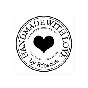 Carimbo De Borracha Coração de amor feito à mão