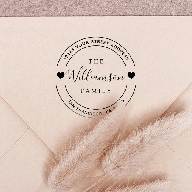 Carimbo De Borracha Coração de Letra de Mão Elegante (Criador carregado)