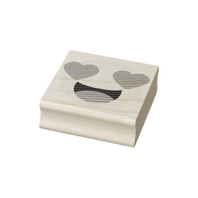 Carimbo De Borracha Coração Olhos Emoji Wood Art Stamp (Carimbo)