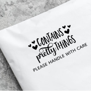 Carimbo De Borracha Corações Bonitos Contém Coisas Bonito Frágeis