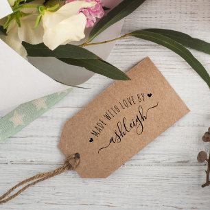 Carimbo De Borracha Corações Doces & Roteiro Feito Com Amor   Nome Per