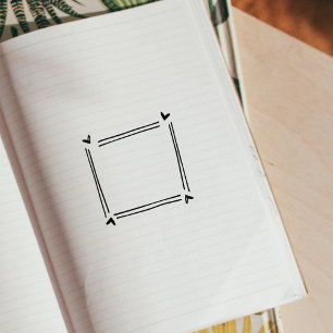 Carimbo De Borracha Corações Quadrados, Quadro de Diários