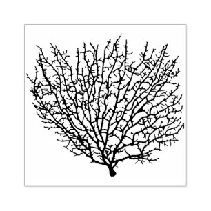 Carimbo De Borracha Coral do ventilador do mar