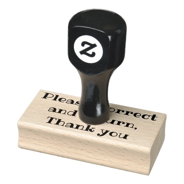Carimbo De Borracha corrija e devolva o obrigado (Carimbo)