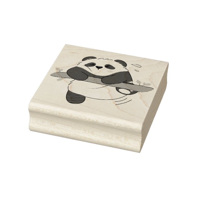 Carimbo De Borracha Corte De Panda Dupla Frente De Volta (Carimbo)