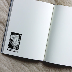 Carimbo De Borracha Coruja Vintage Ex Libris, Ex-libris Personalizado