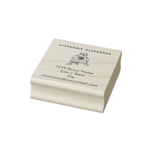 Carimbo De Borracha Costume de rosa desenhado à mão Elegante (Carimbo)