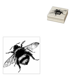 Carimbo De Borracha Cottagecore Bumble Bee Vintage Victorian