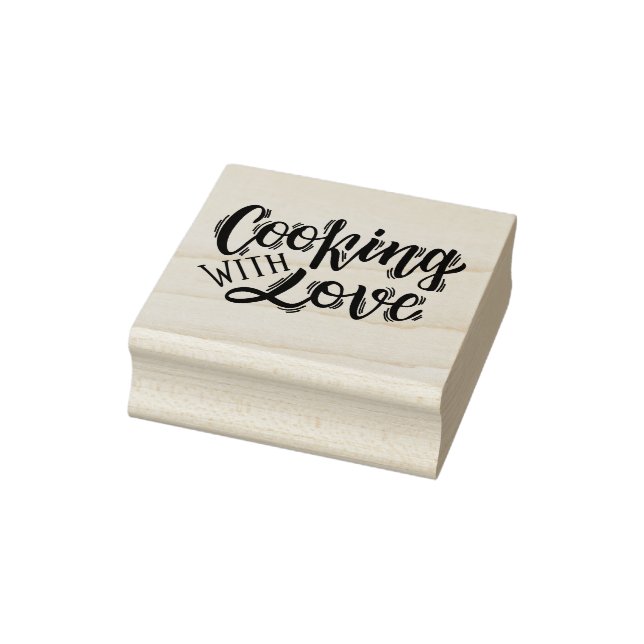 Carimbo De Borracha Cozinhando com Amor (Carimbo)