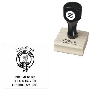 Carimbo De Borracha Crachá Clan Baird Crest Personalizável