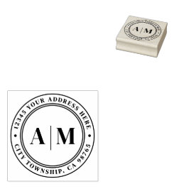 Carimbo De Borracha Create Your Own Round Return Address