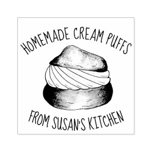 Carimbo De Borracha Creme de Comida caseiro Puff Chef de pastelaria Pe