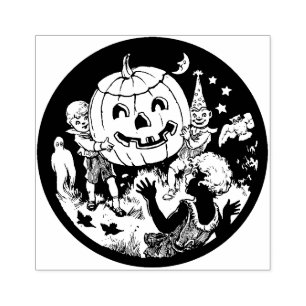Carimbo De Borracha Crianças do Vintage Halloween