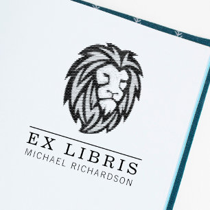 Carimbo De Borracha Criar seu próprio emblema Libris ex do leão