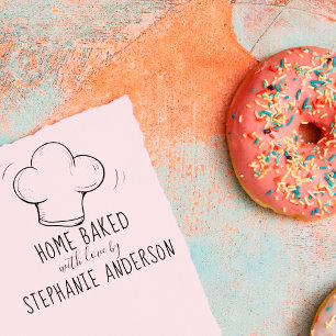 Carimbo De Borracha Crie a casa de chapéu do Chef desenhado à mão