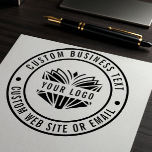 Carimbo De Borracha Crie o logotipo do seu nome de empresa personaliza