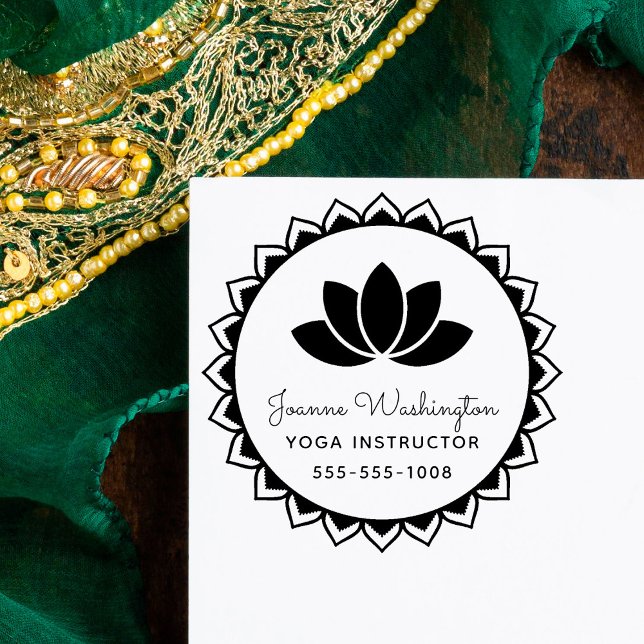 Carimbo De Borracha Crie O Seu Próprio Lótus Flor Yoga (Criador carregado)