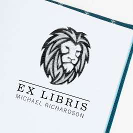 Carimbo De Borracha Crie seu próprio emblema do leão ex liris