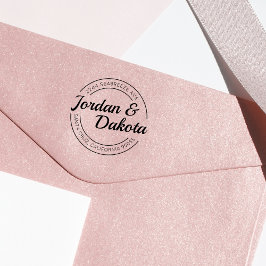 Carimbo De Borracha Crie seu próprio endereço de devolução circular re