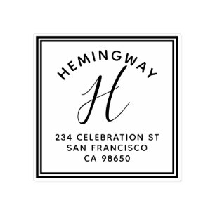 Carimbo De Borracha Crie seu próprio endereço de devolução de script d