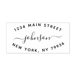 Carimbo De Borracha Crie seu próprio endereço de devolução moderno