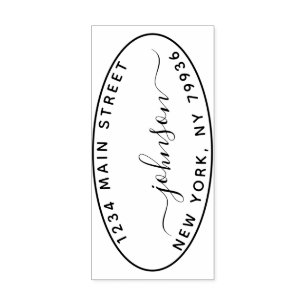 Carimbo De Borracha Crie seu próprio endereço de devolução moderno