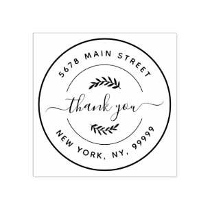 Carimbo De Borracha Crie seu próprio endereço de devolução redonda