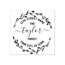 Crie seu próprio endereço de devolução redondo Nom