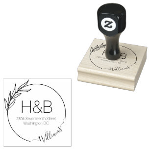 Carimbo De Borracha Crie seu próprio endereço de devolução Rótulo Mini