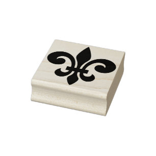 Carimbo De Borracha Crie Seu Próprio Fleur De Lis de Lança Larga