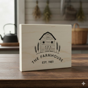 Carimbo De Borracha Crie seu próprio logotipo de Vintage de fazenda mi