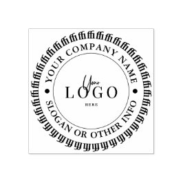 Carimbo De Borracha Crie Seu Próprio Logotipo Empresarial Redondo Mode