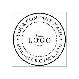 Carimbo De Borracha Crie Seu Próprio Logotipo Empresarial Redondo Mode