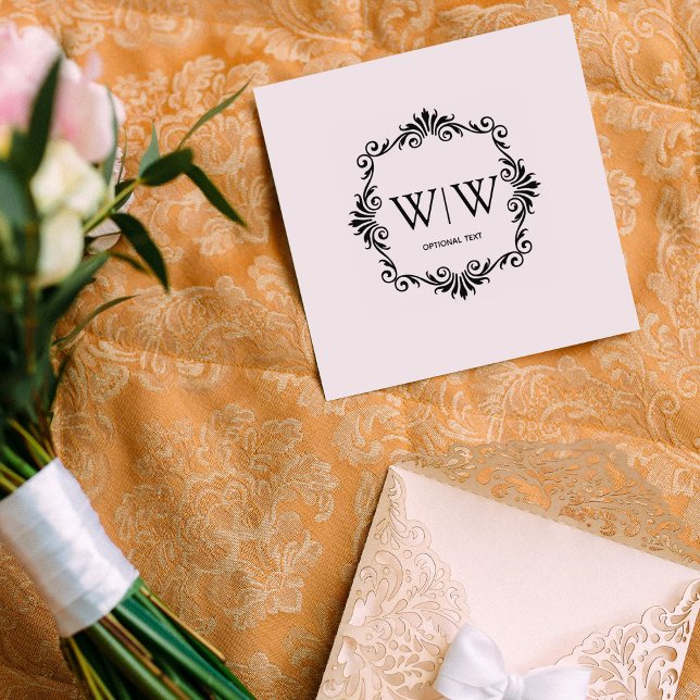 Carimbo De Borracha Crie seu próprio Monograma de Quadro Elegante (Criador carregado)