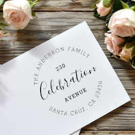 Carimbo De Borracha Crie seu próprio nome de chic personalizado e ende