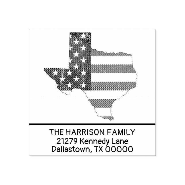 Carimbo De Borracha Crie seu próprio nome de família Endereço de devol (Impressão)