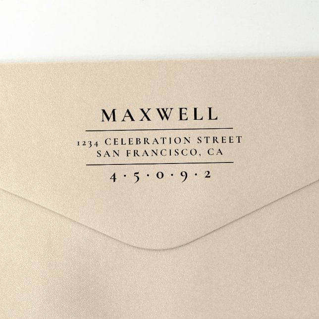 Carimbo De Borracha Crie seu próprio nome de família legível Endereço  (Criador carregado)