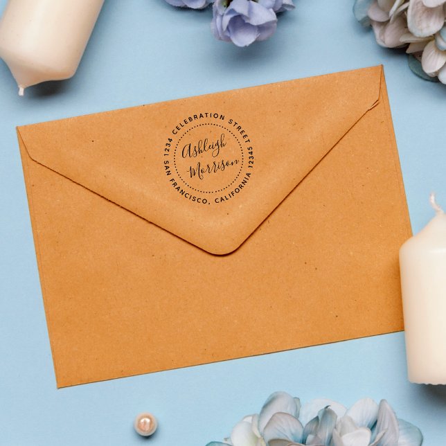 Carimbo De Borracha Crie seu próprio nome personalizado e endereço de  (Criador carregado)