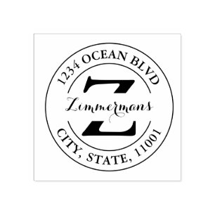 Carimbo De Borracha Crie seu próprio selo de borracha redondo de monog