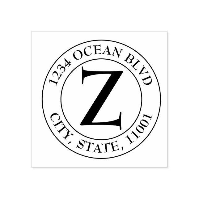 Carimbo De Borracha Crie seu próprio Selo Moderno da Família Monograma (Impressão)