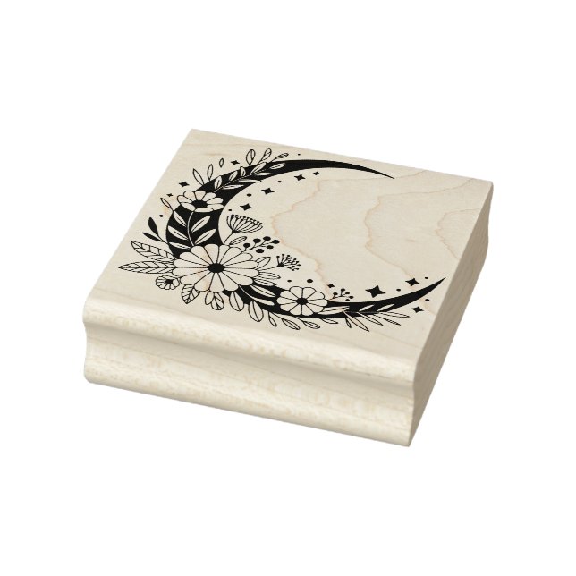 Carimbo De Borracha Crie Suas Próprias Flores Silvestres Boho Crescent (Carimbo)